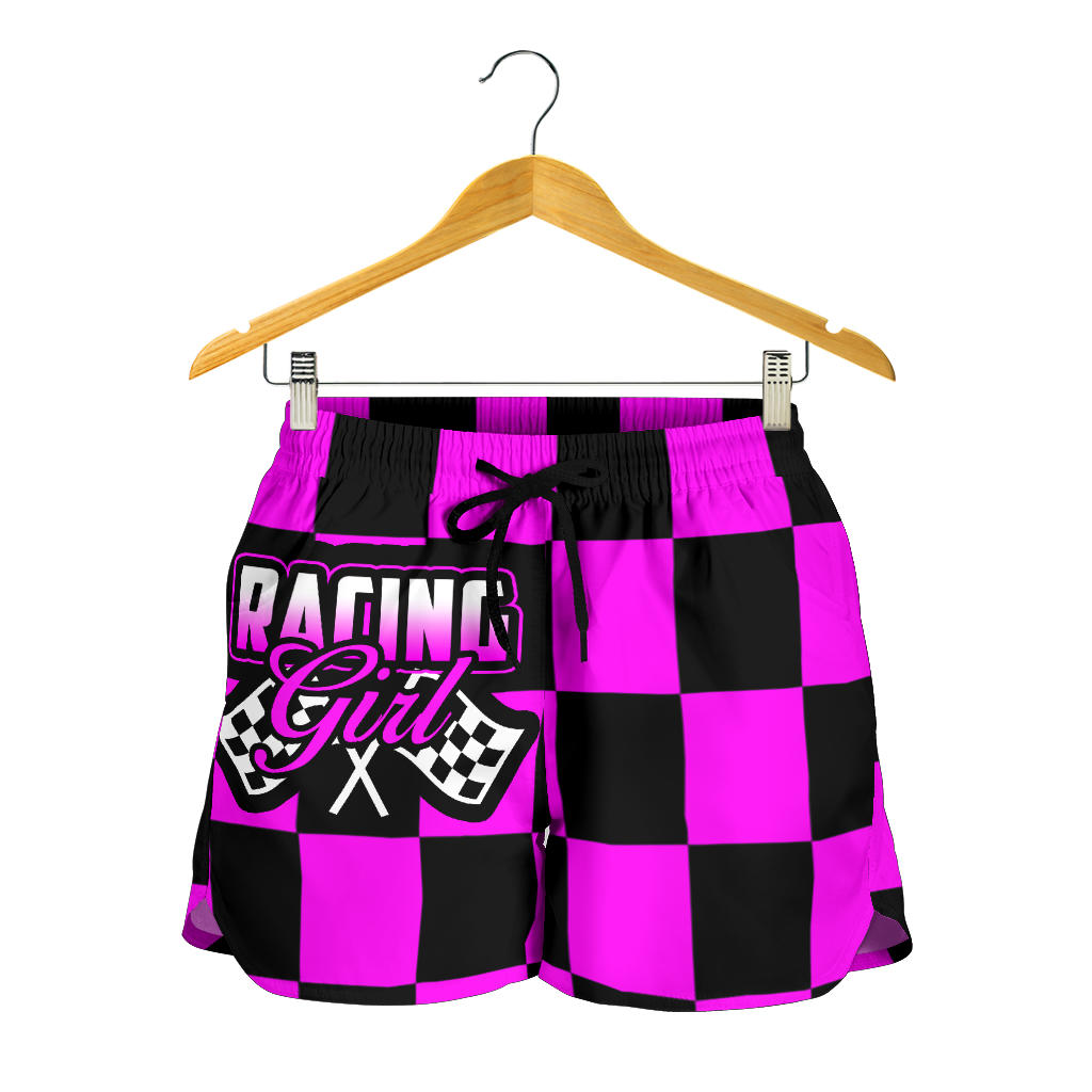 Racing Girl Checkered Shorts