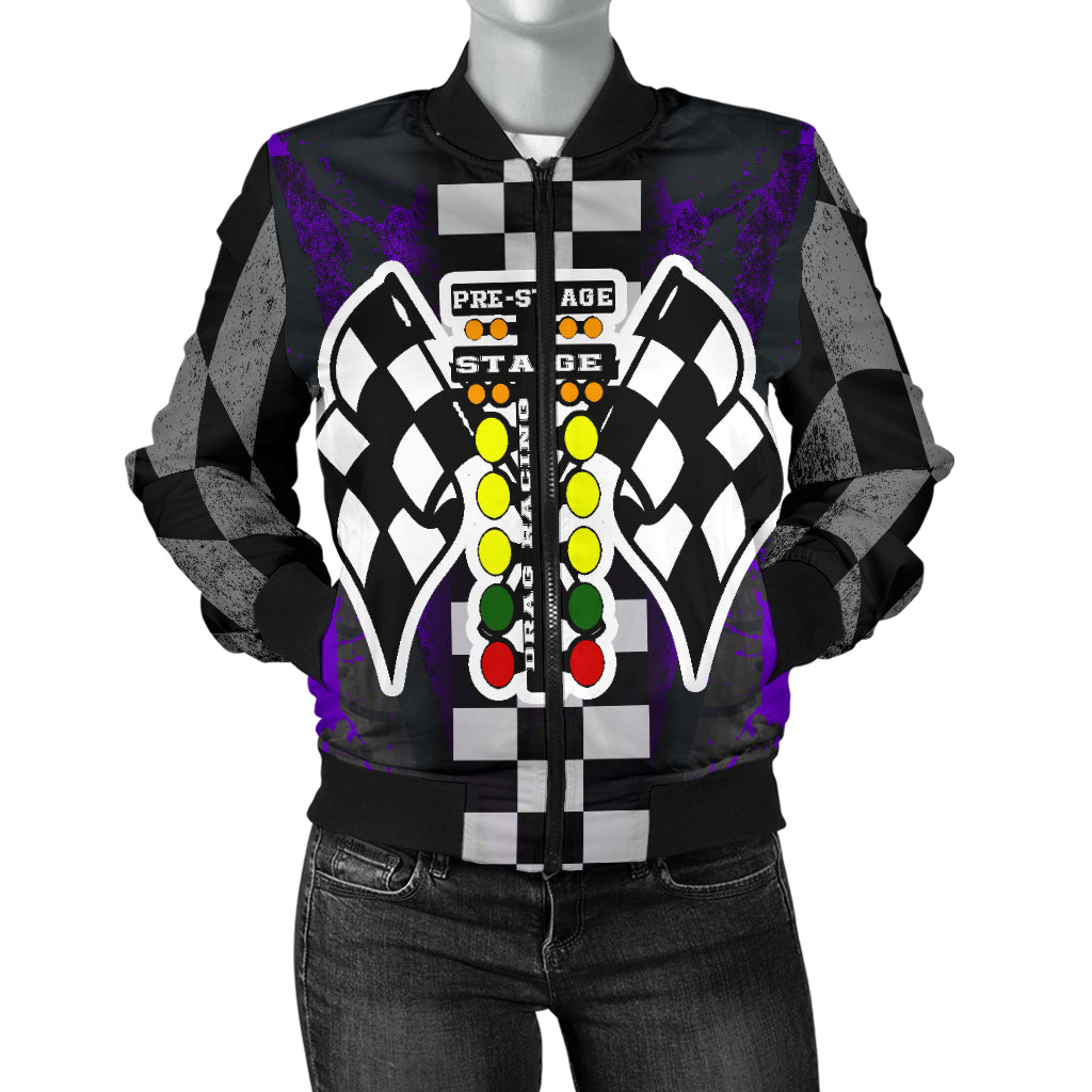 Drag Racing Women's Bomber Jacket RBPu