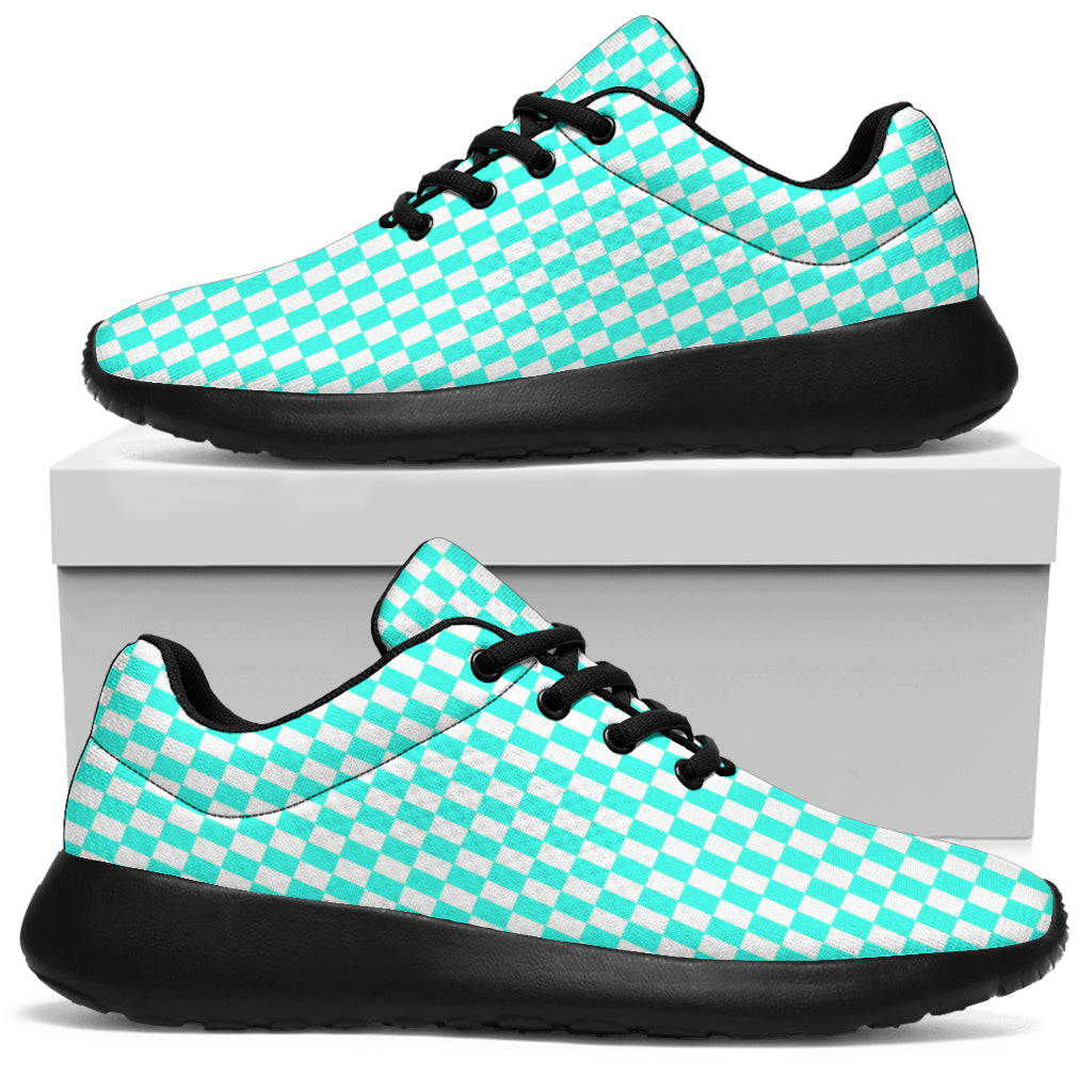 Racing Carolina Blue Checkered Flag Sneakers Black