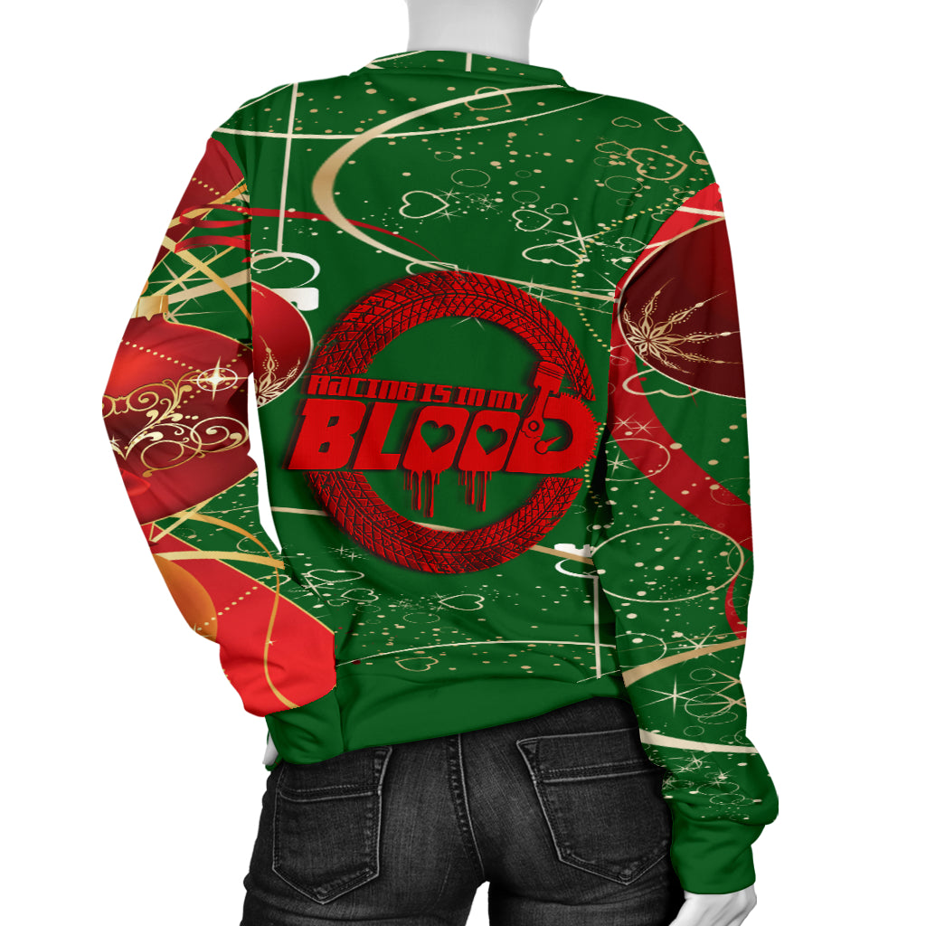 Racing Is In My Blood Ugly Women's Sweater
