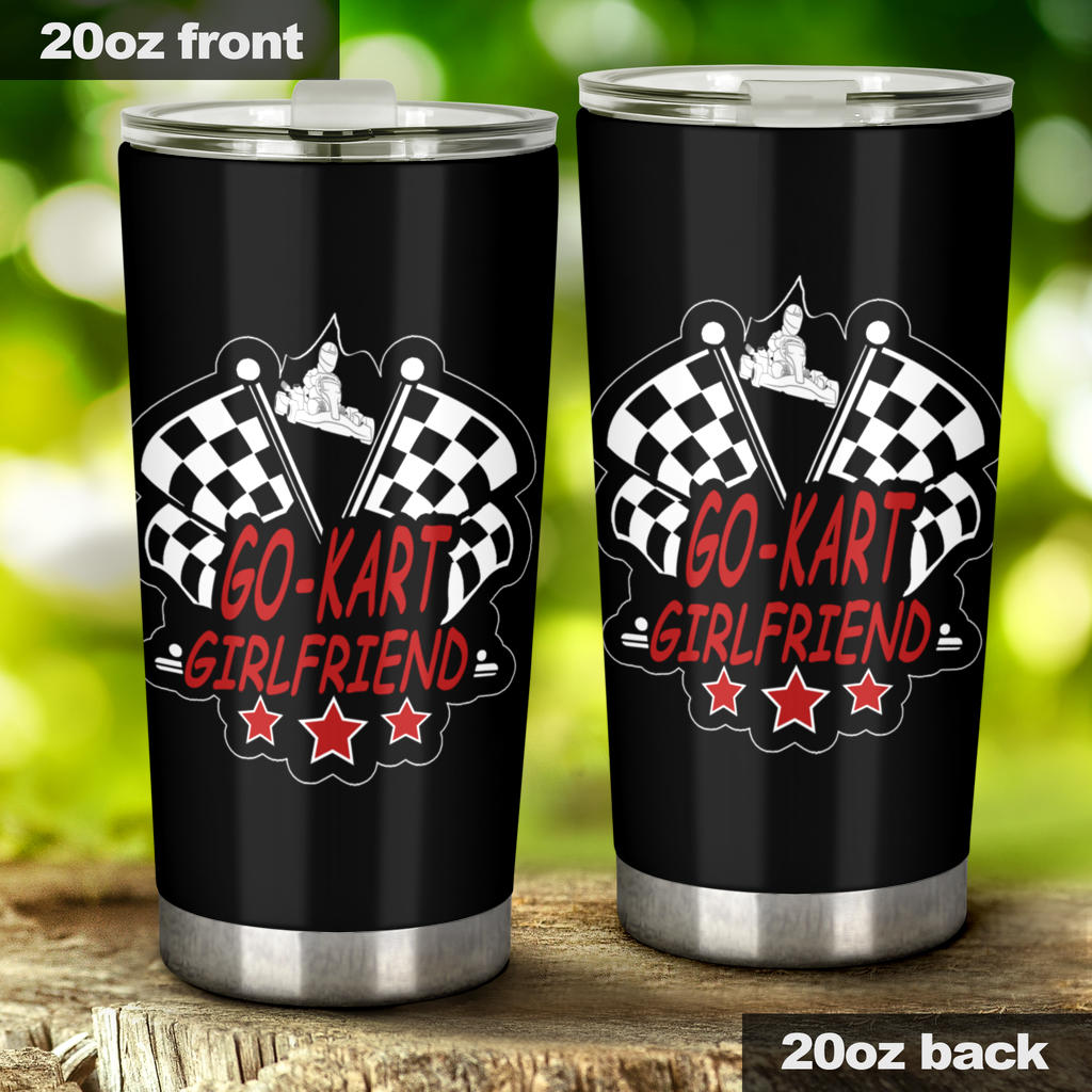 Go-kart racing girlfriend tumbler