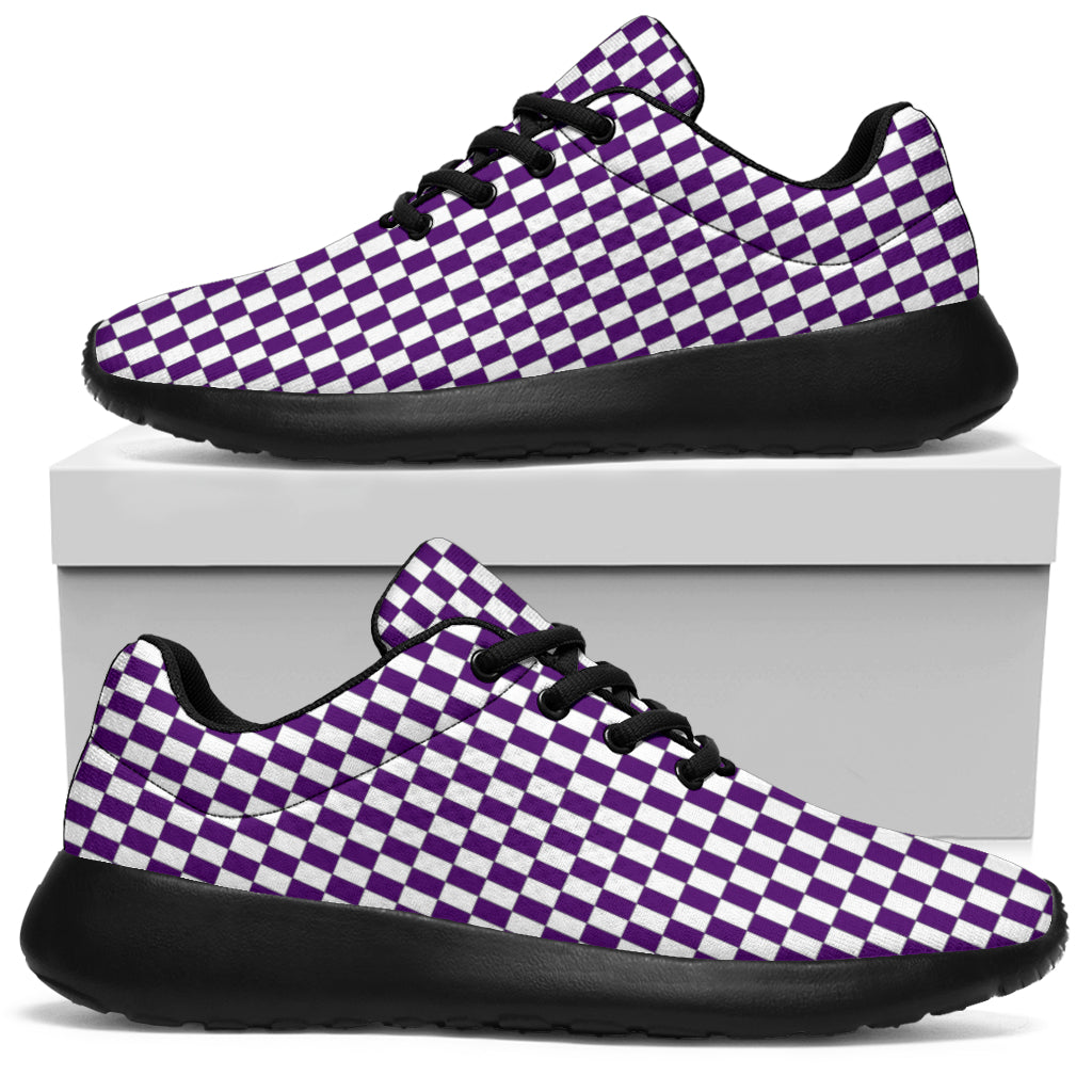 Racing Purple Checkered Flag Sneakers Black