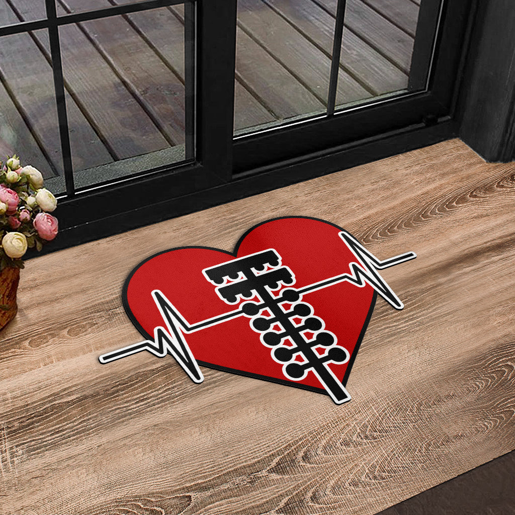 Custom Drag Racing Heartbeat Door Mat