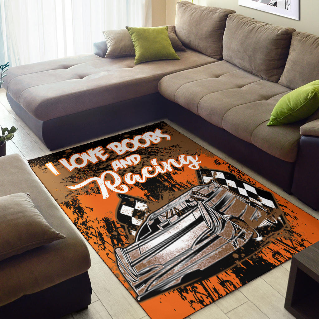 I Love Boobs And Racing Late Model Rug