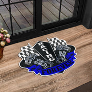 Custom shaped racing door mat