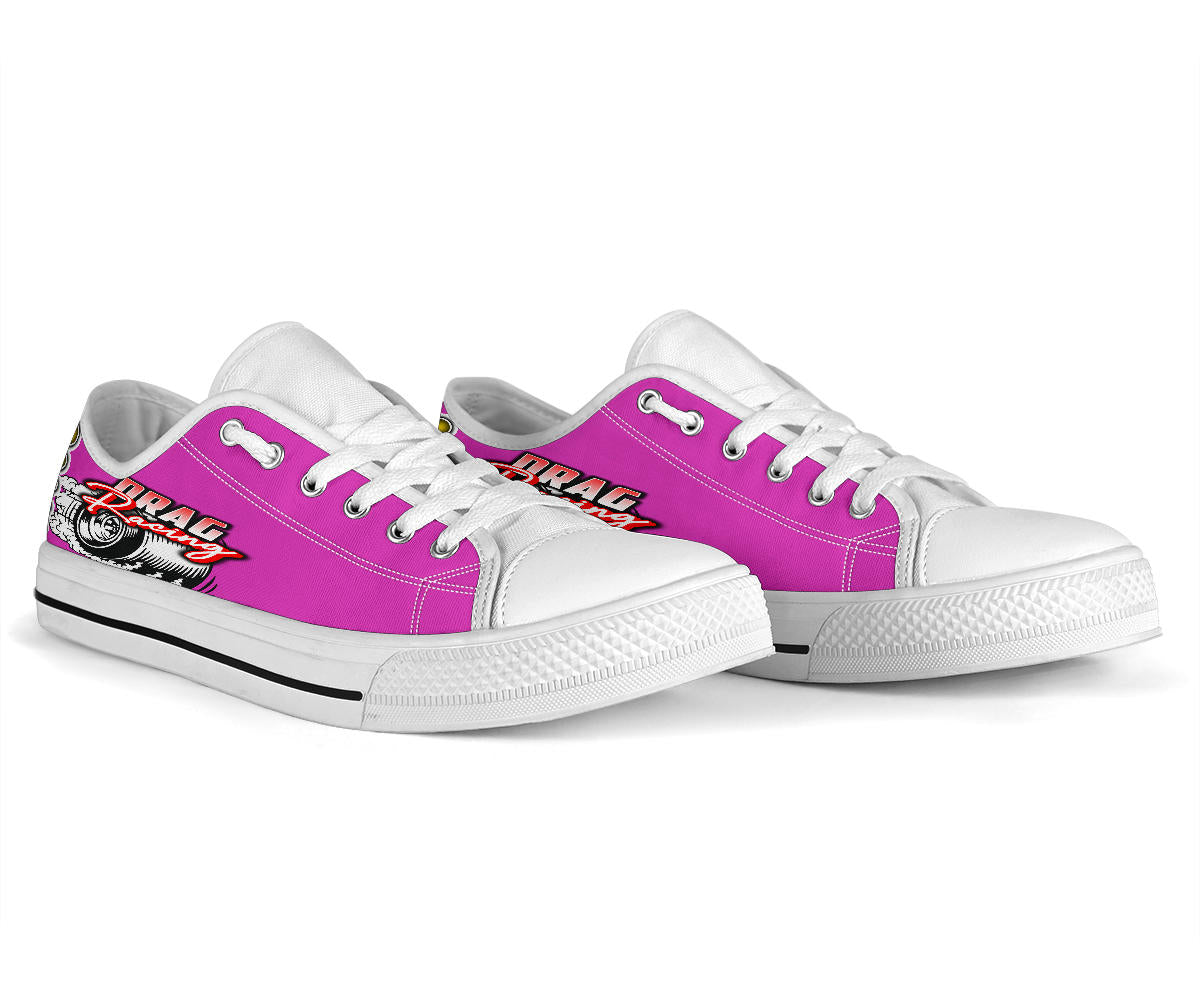 Drag Racing Low Top Shoes pink