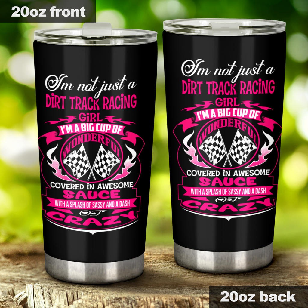 dirt track racing girl tumbler