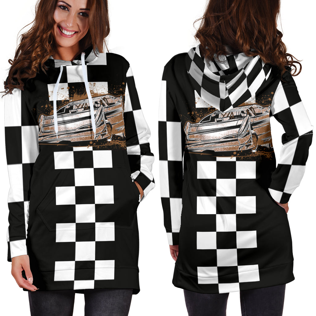 Dirt Racing Late Model Hoodie Dress RB2
