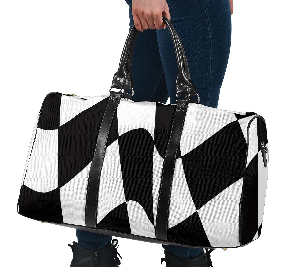 racing checkered flag travel bag