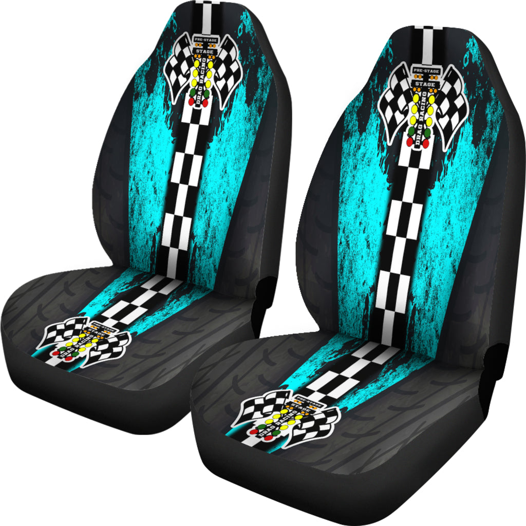 Drag Racing Seat Covers Carolina Blue (Set of 2)