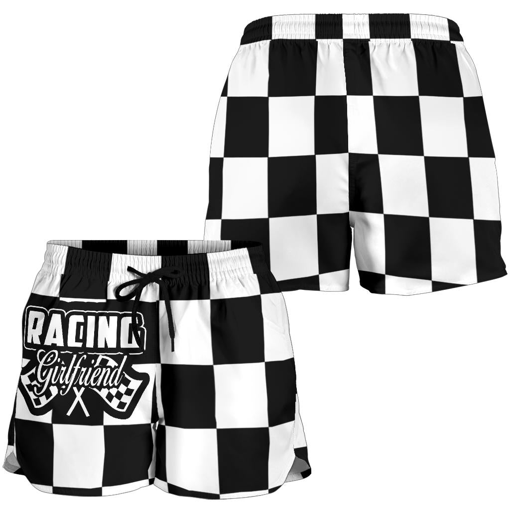 Racing Girlfriend Checkered Shorts
