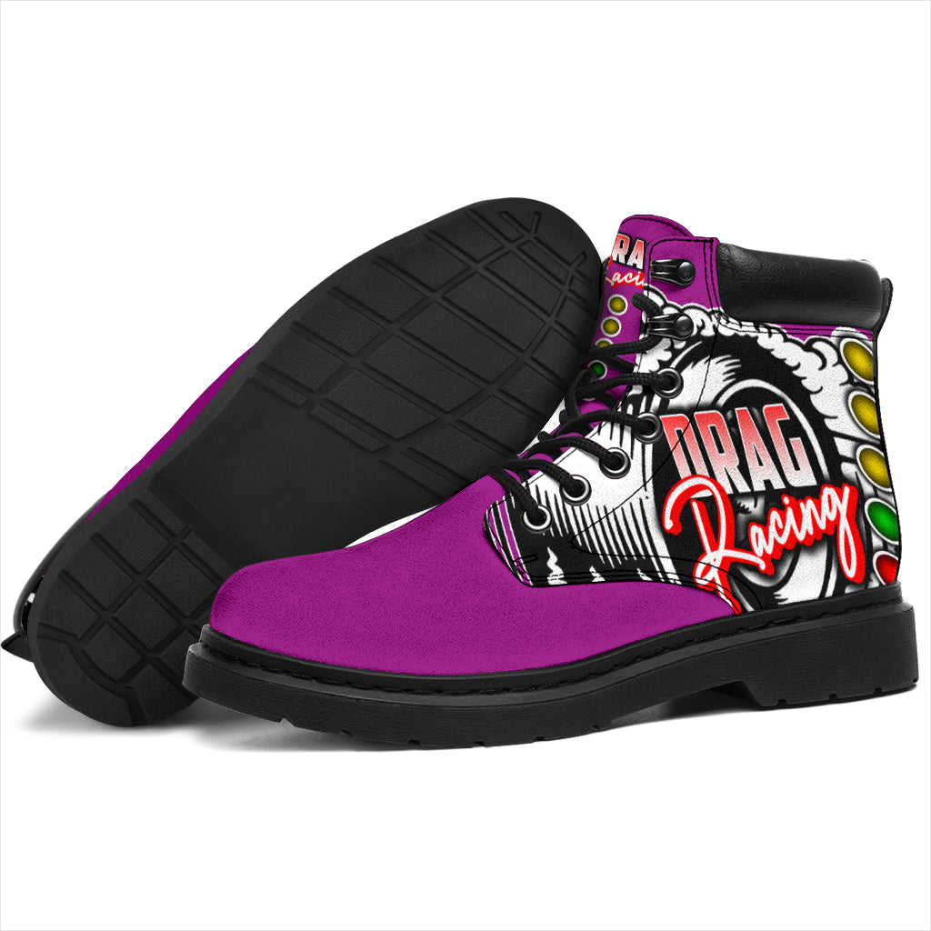 Drag Racing All-Season Boots pink