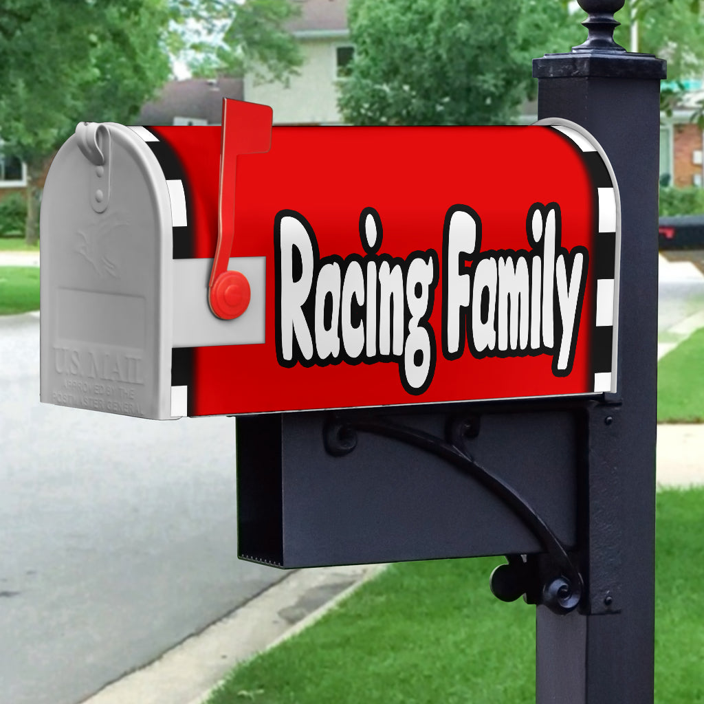 Racing Family Mailbox Cover Red