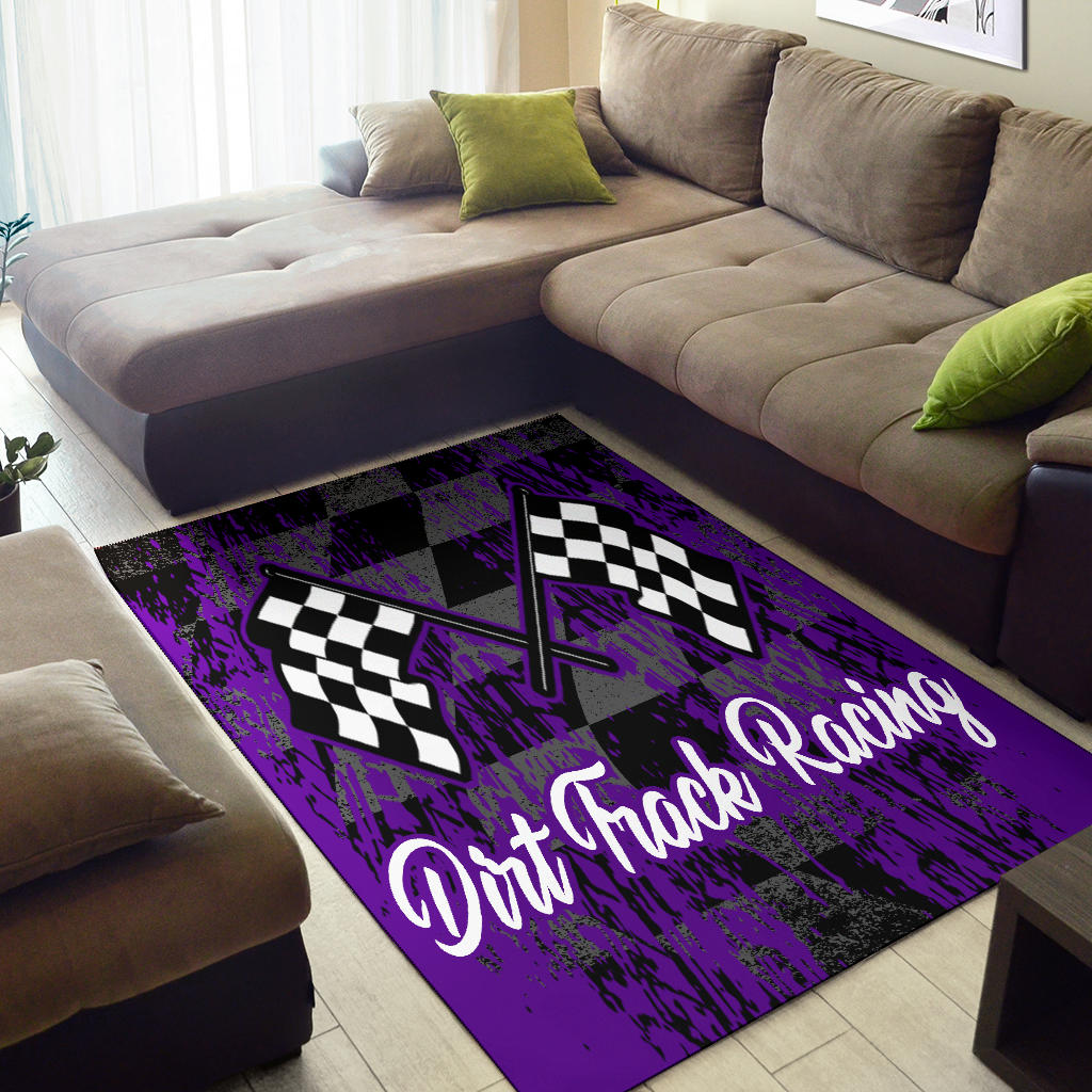 Dirt Racing Rug Purple