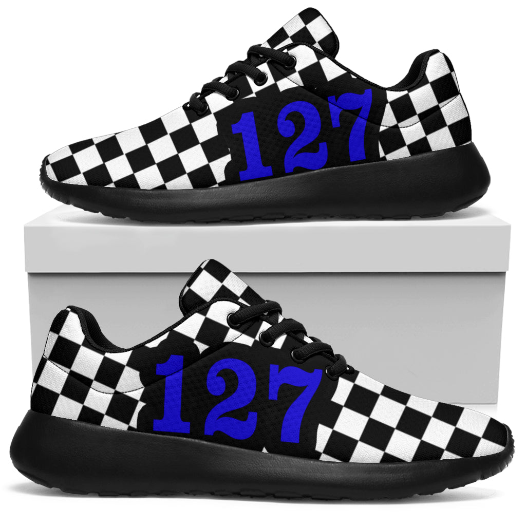 custom racing sneakers 127 blue