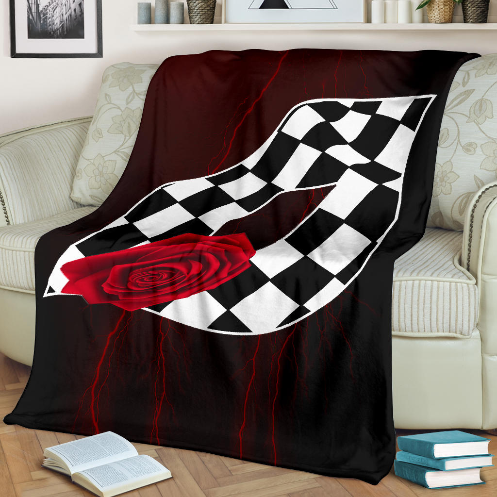 Racing Thunder Lips Kiss Blanket