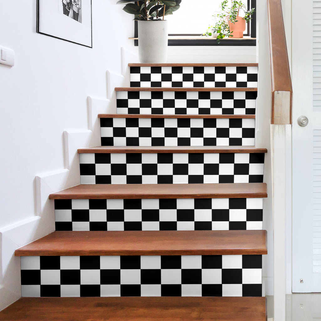 Racing Checkered Stair Stickers