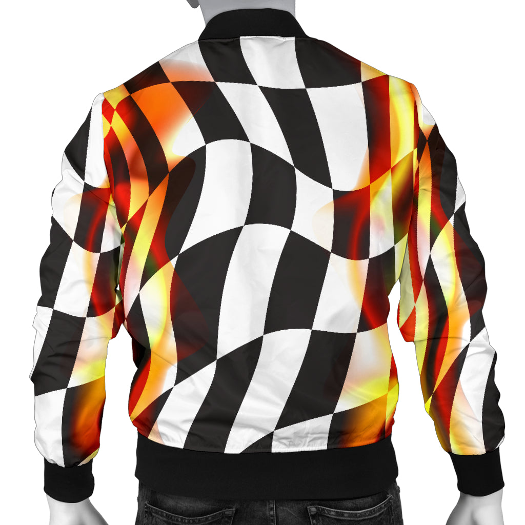 Racing Flag Of Flame Men's Bomber Jacket