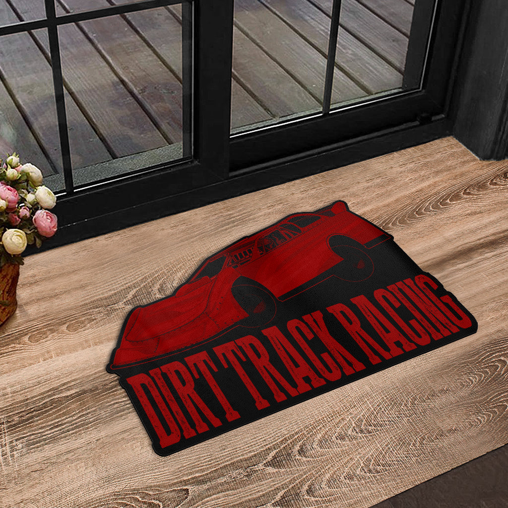 Custom shaped late model door mat