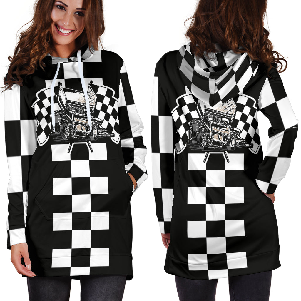 Sprint Car Racing Hoodie Dress