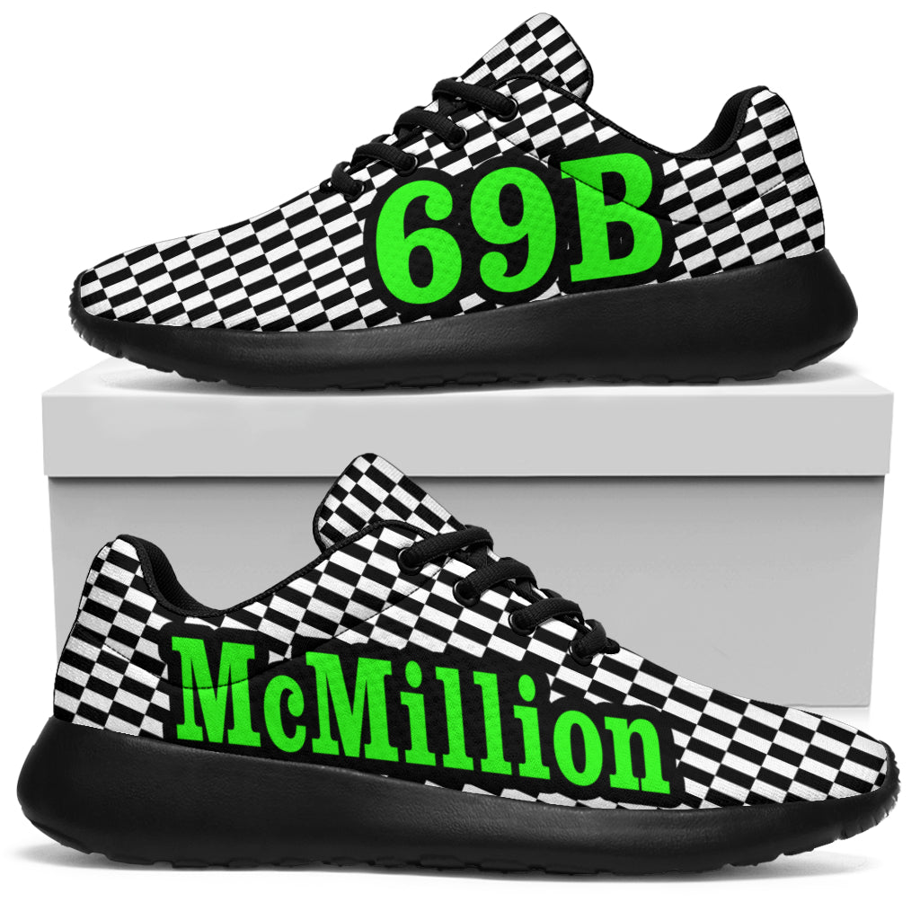 Racing Sneakers Checkered Flag Number 69 McMillion New