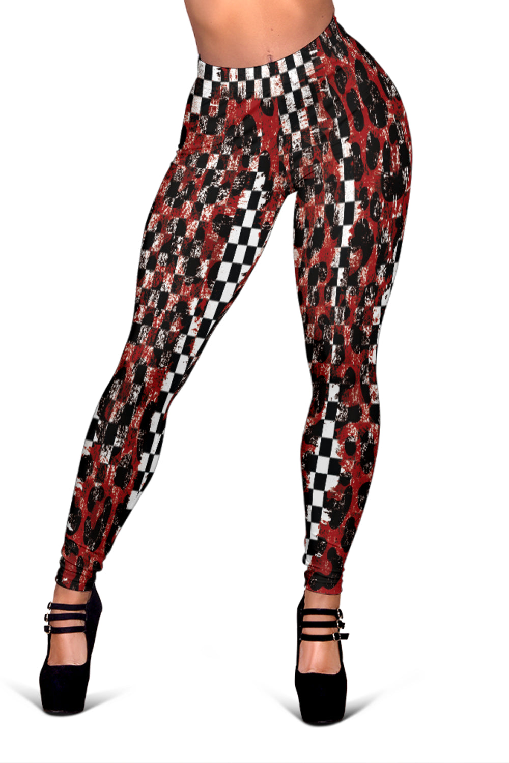 Racing Leopard Checkered Leggings