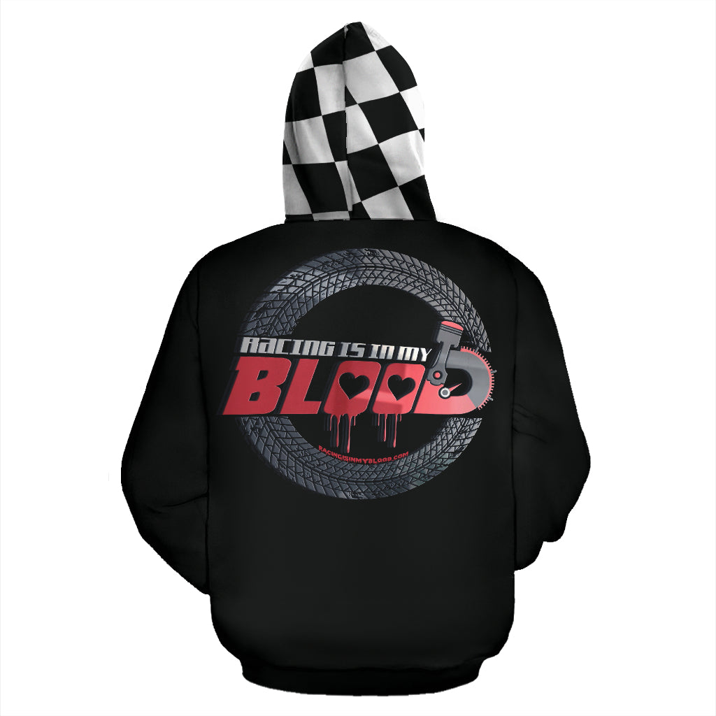 Racing Is In My Blood All Over Print Hoodie New