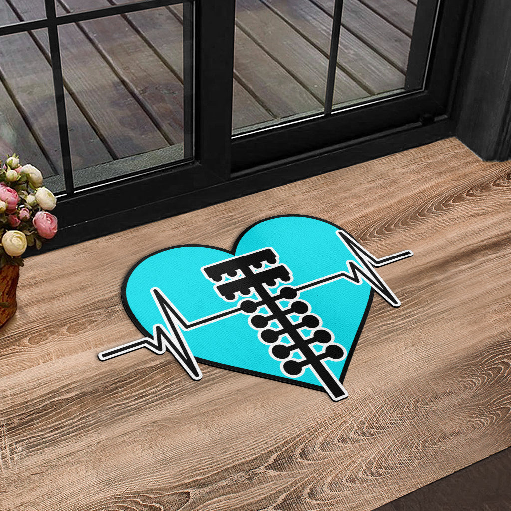 Custom Drag Racing Heartbeat Door Mat