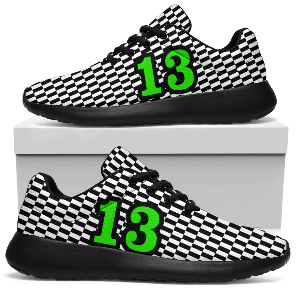 Racing Sneakers Checkered Flag Number 13