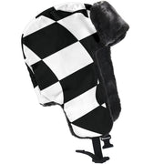 Racing Checkered Trapper Hat
