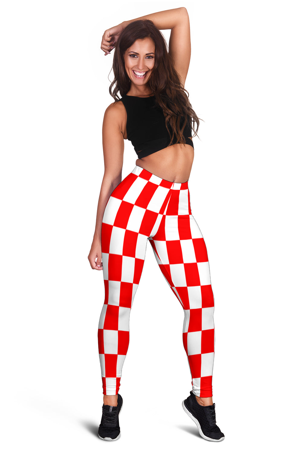 Racing Red Checkered Leggings