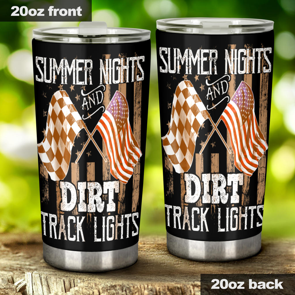 Summer Nights And Dirt Track Lights Tumbler