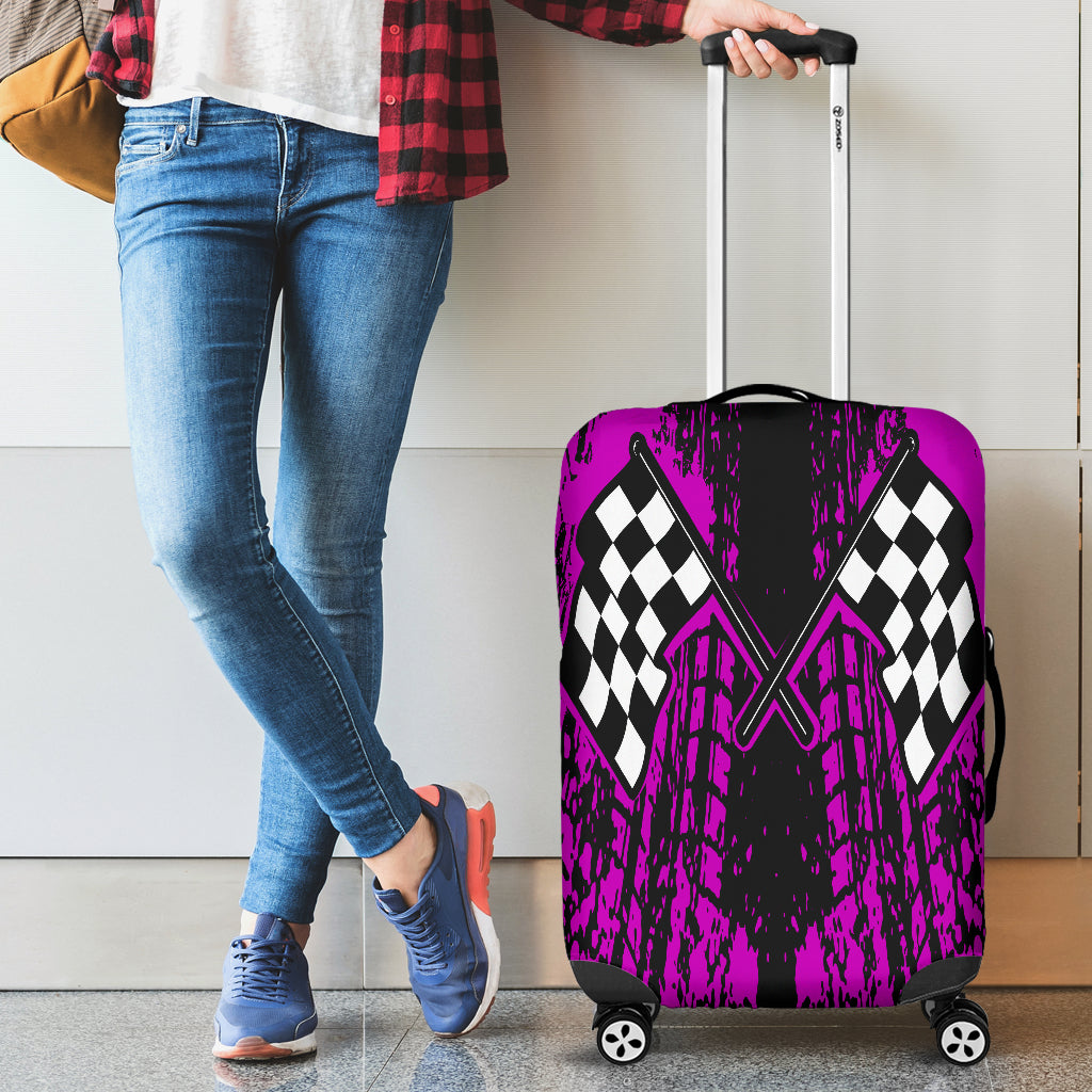 Dirt Racing Luggage Cover Pink