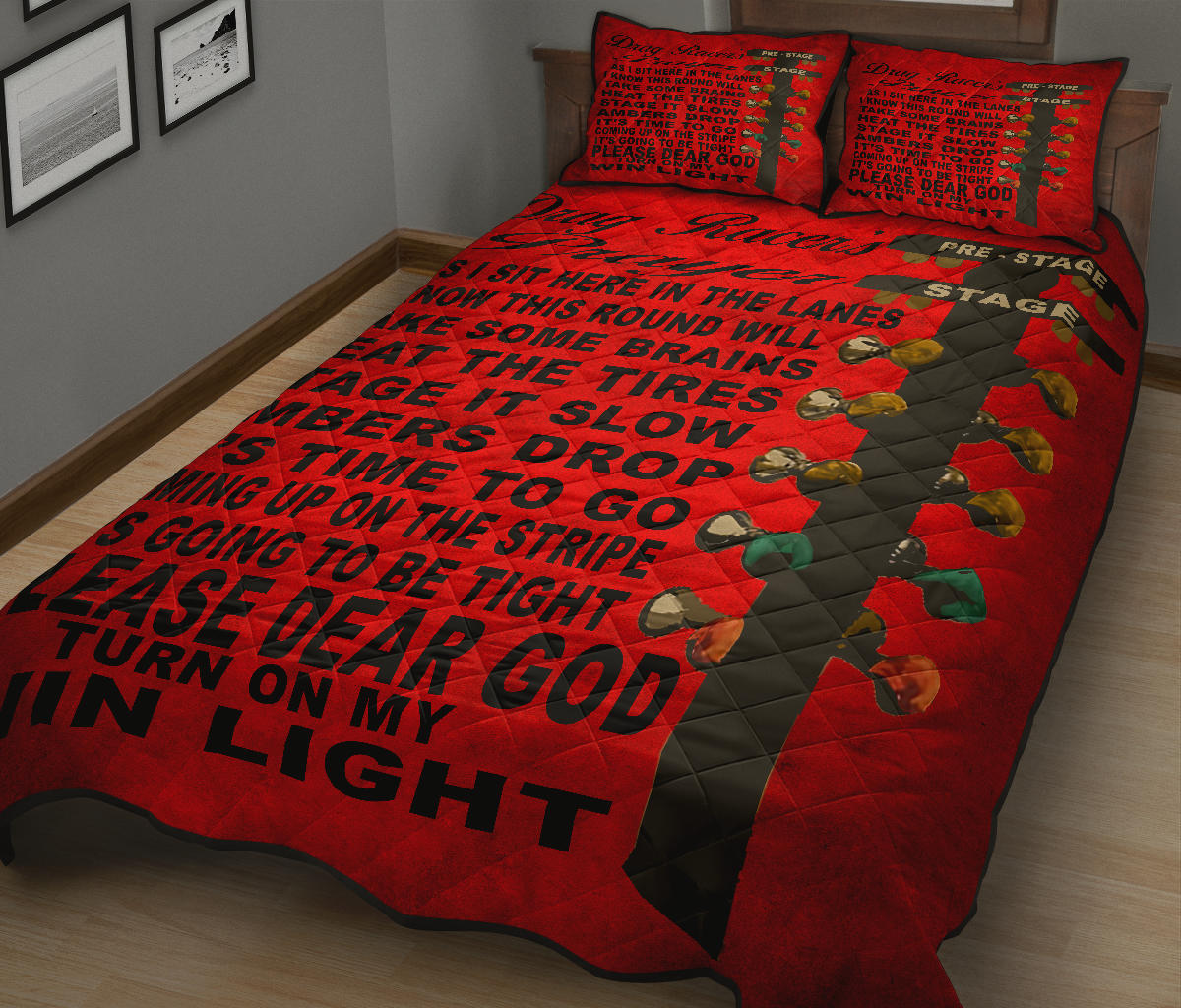 Drag Racer's Prayer Quilt Bed Set