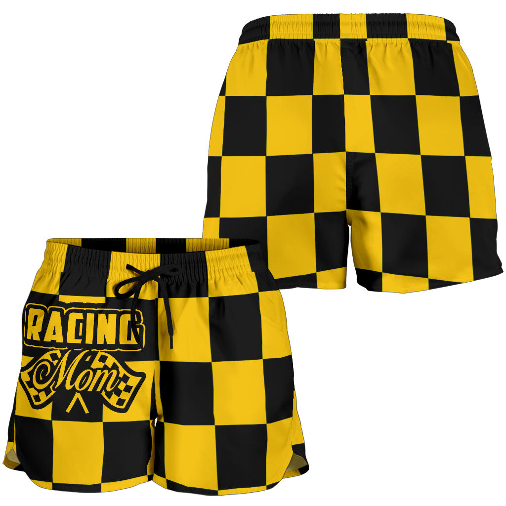 Racing Mom Checkered Shorts