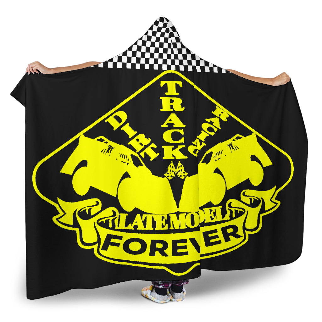 Dirt Racing Forever Late Model Hooded Blanket