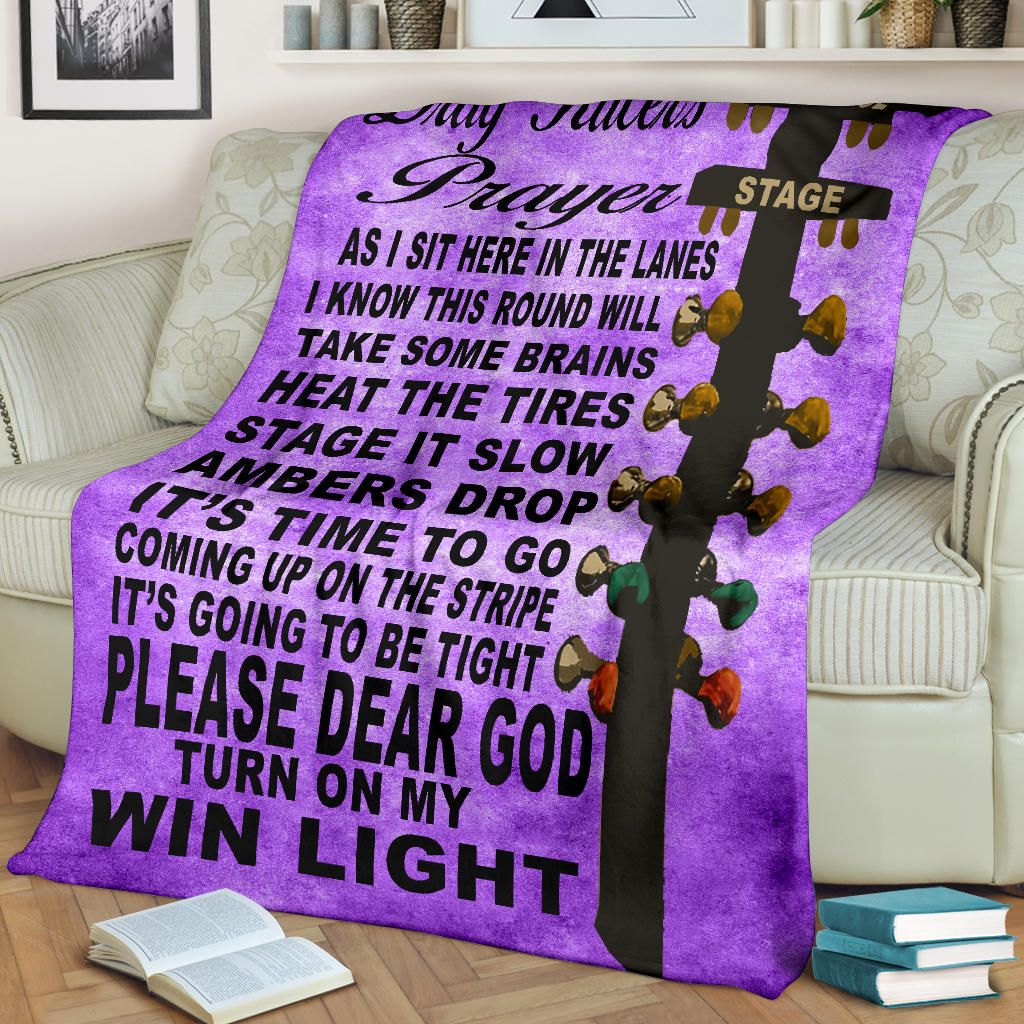 Drag Racer's Prayer Blanket Purple