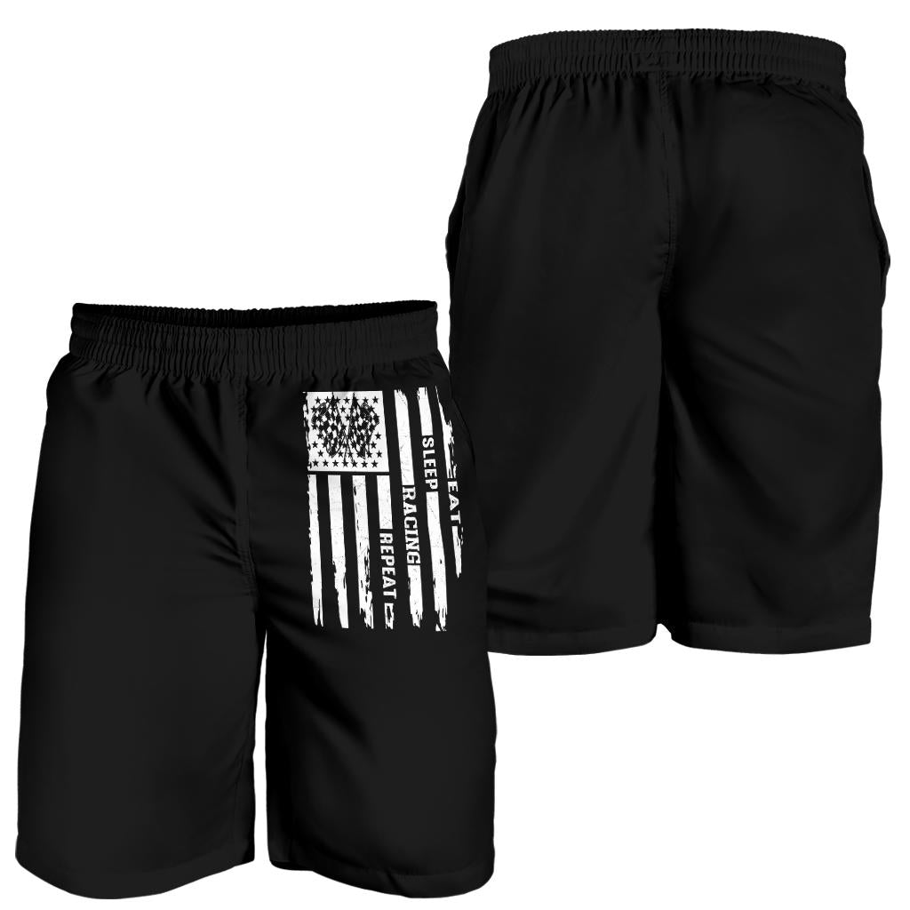 Eat Sleep Racing Repeat Men's Shorts