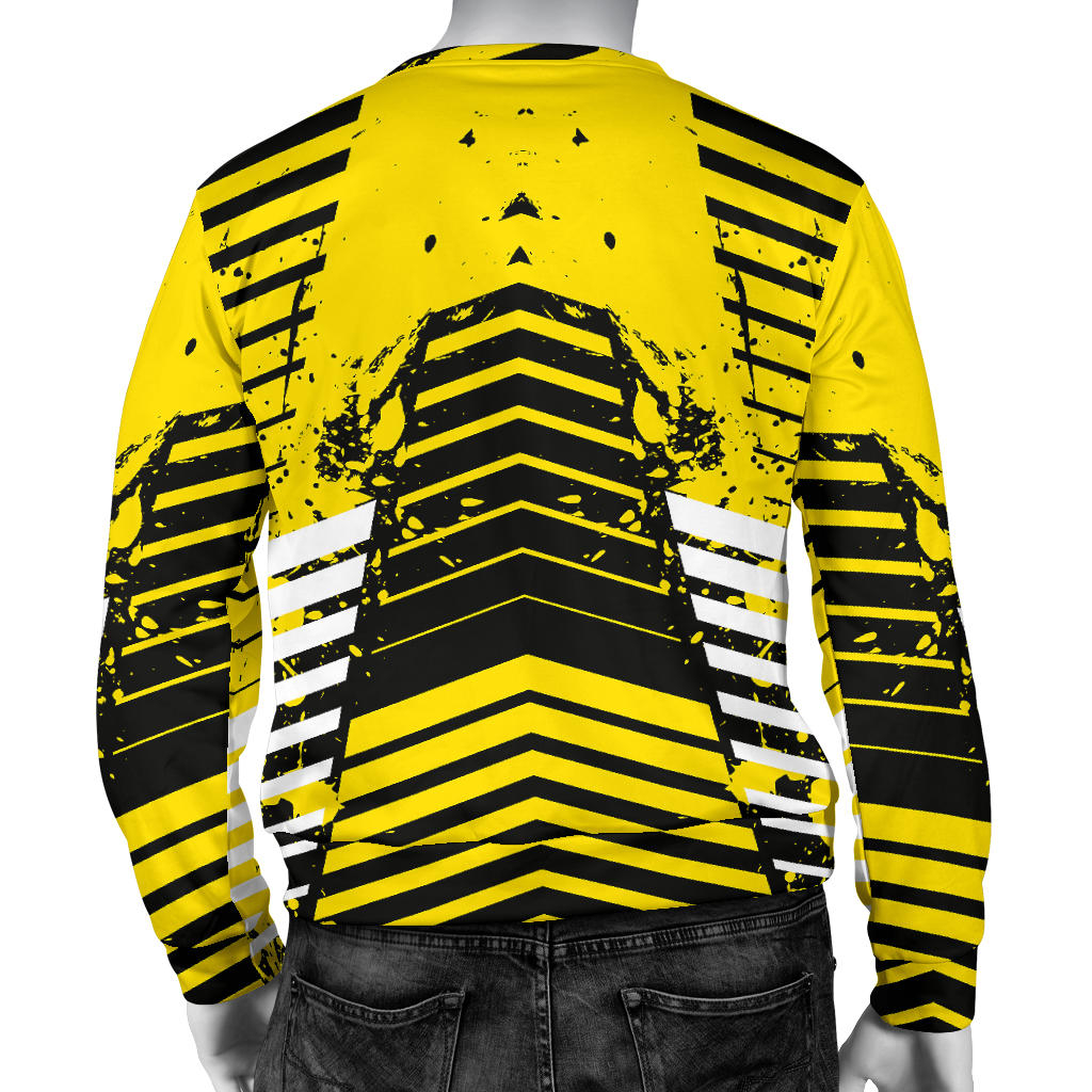 Racing Urban Style Black & Yellow Men's Sweater