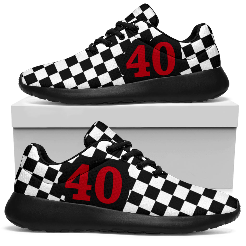 custom racing sneakers N40 red