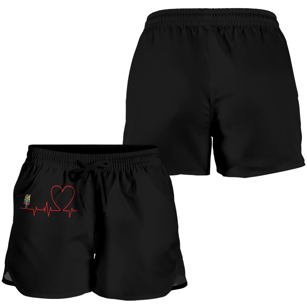 Drag Racing Heartbeat Women's Shorts