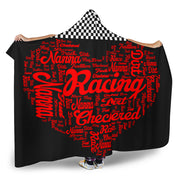 Dirt track racing Nanna heart hooded blanket