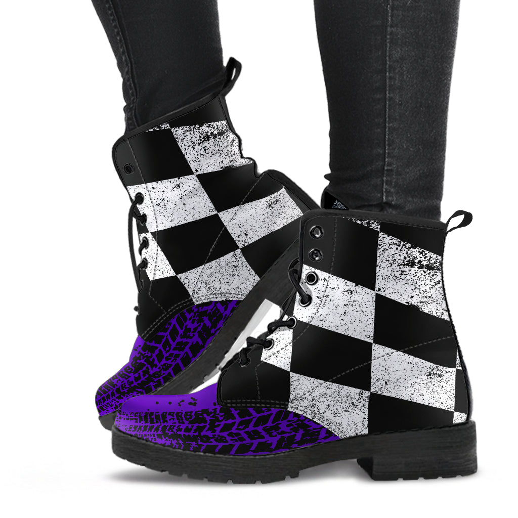 Racing Checkered Boots 