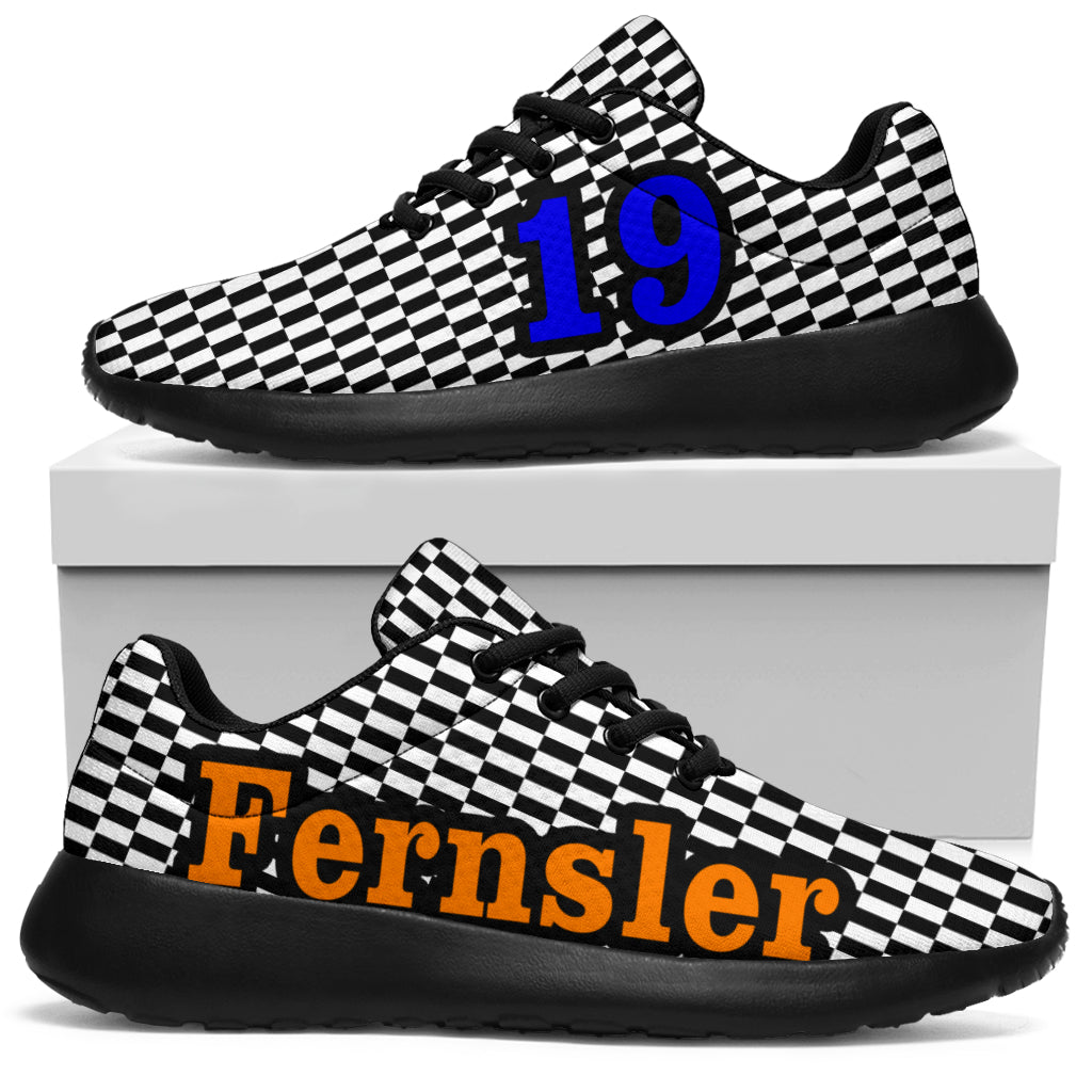 Racing Sneakers Checkered Flag Number 19 And Fernsler