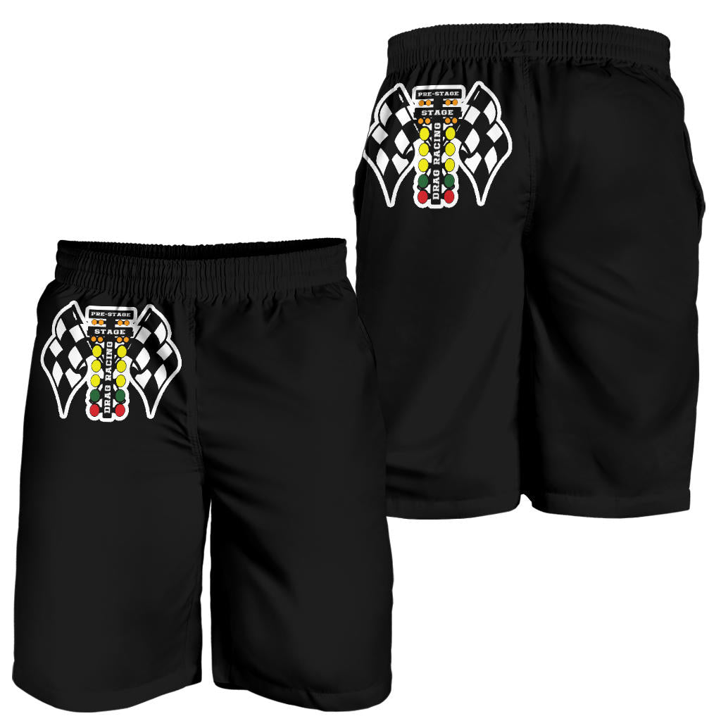 Drag racing Flag  Men's Shorts Black