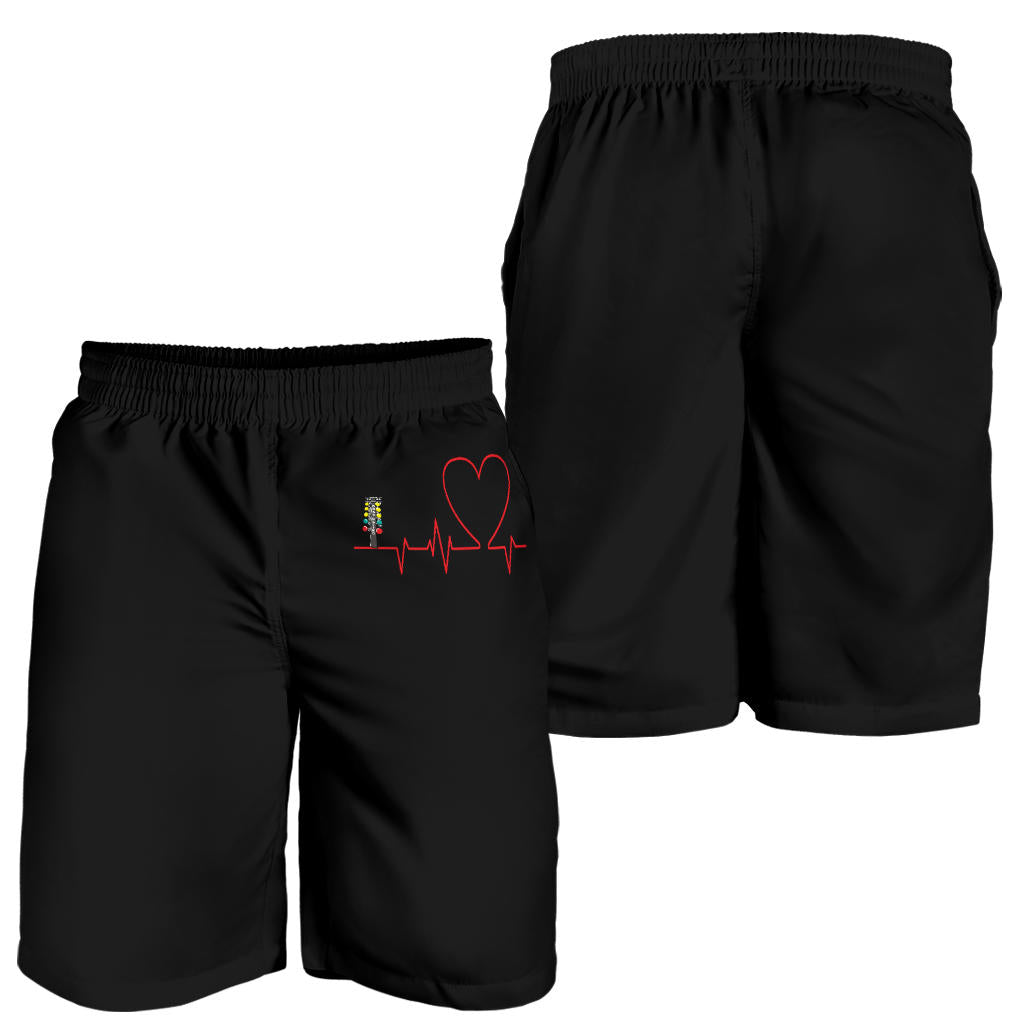 Drag Racing Heartbeat Men's Shorts