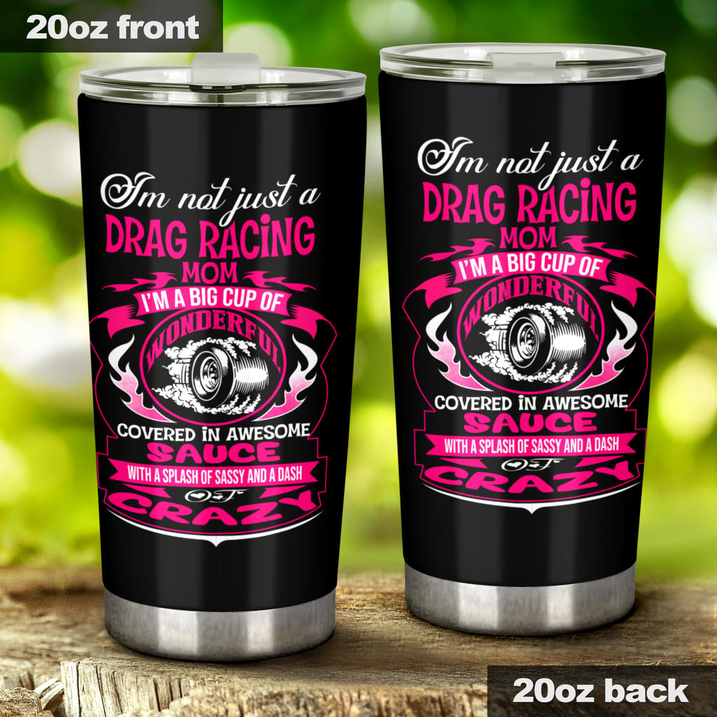 drag racing mom tumbler