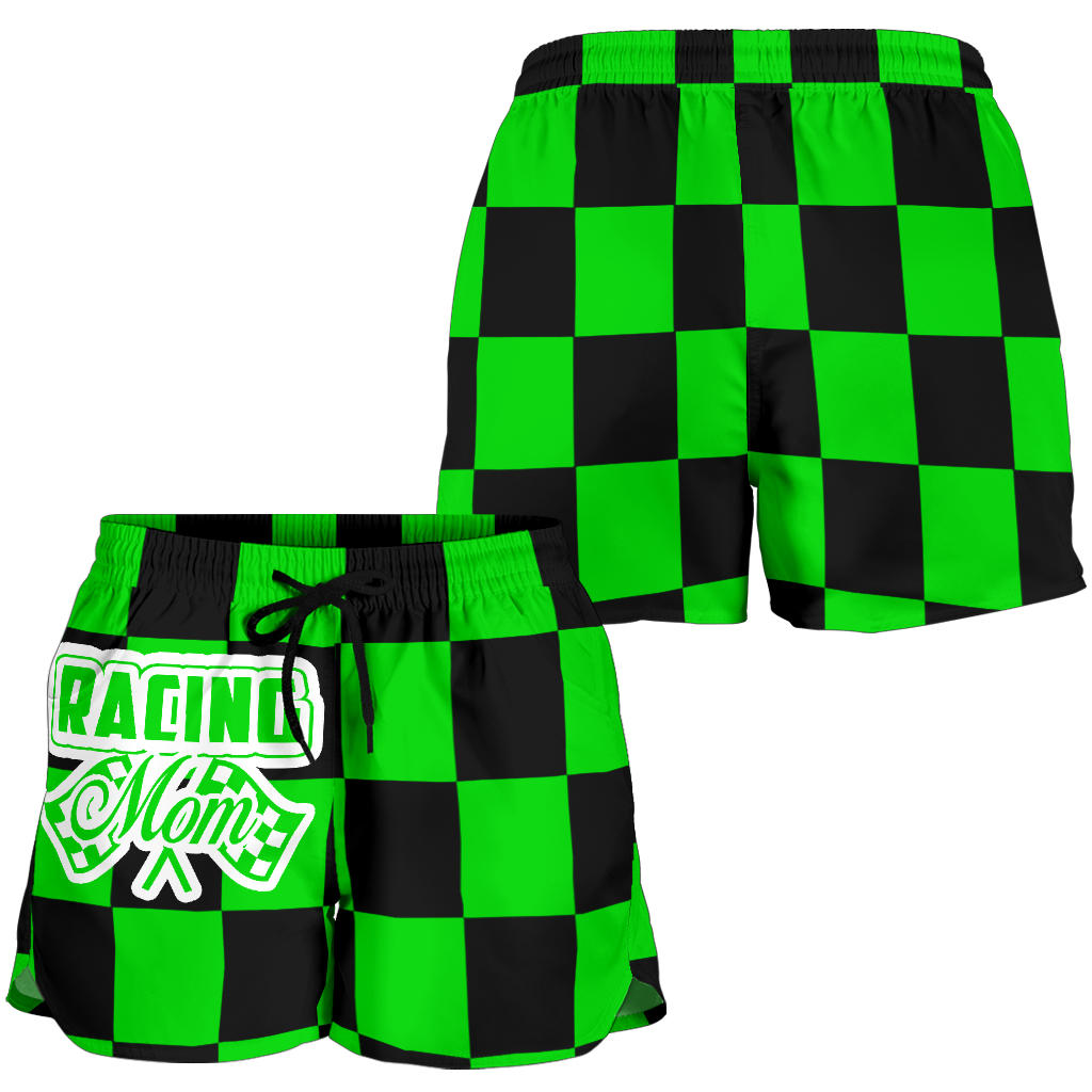 Racing Mom Checkered Shorts