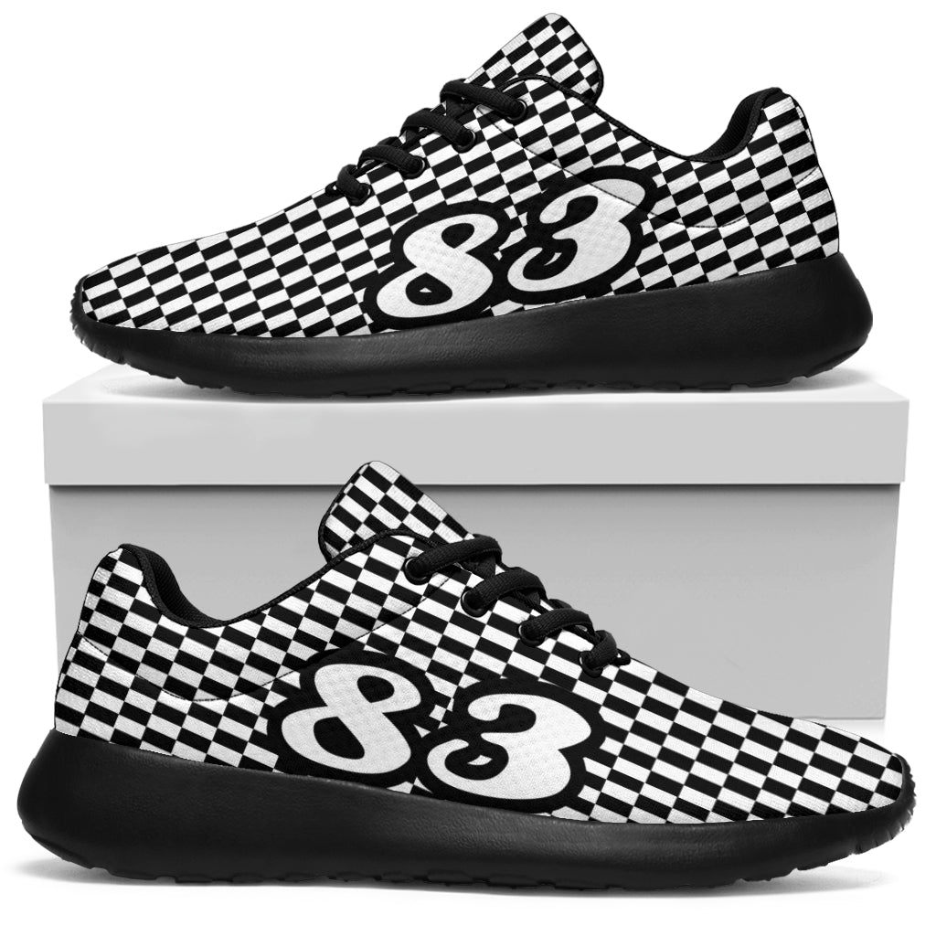 Racing Sneakers Checkered Flag Number 83