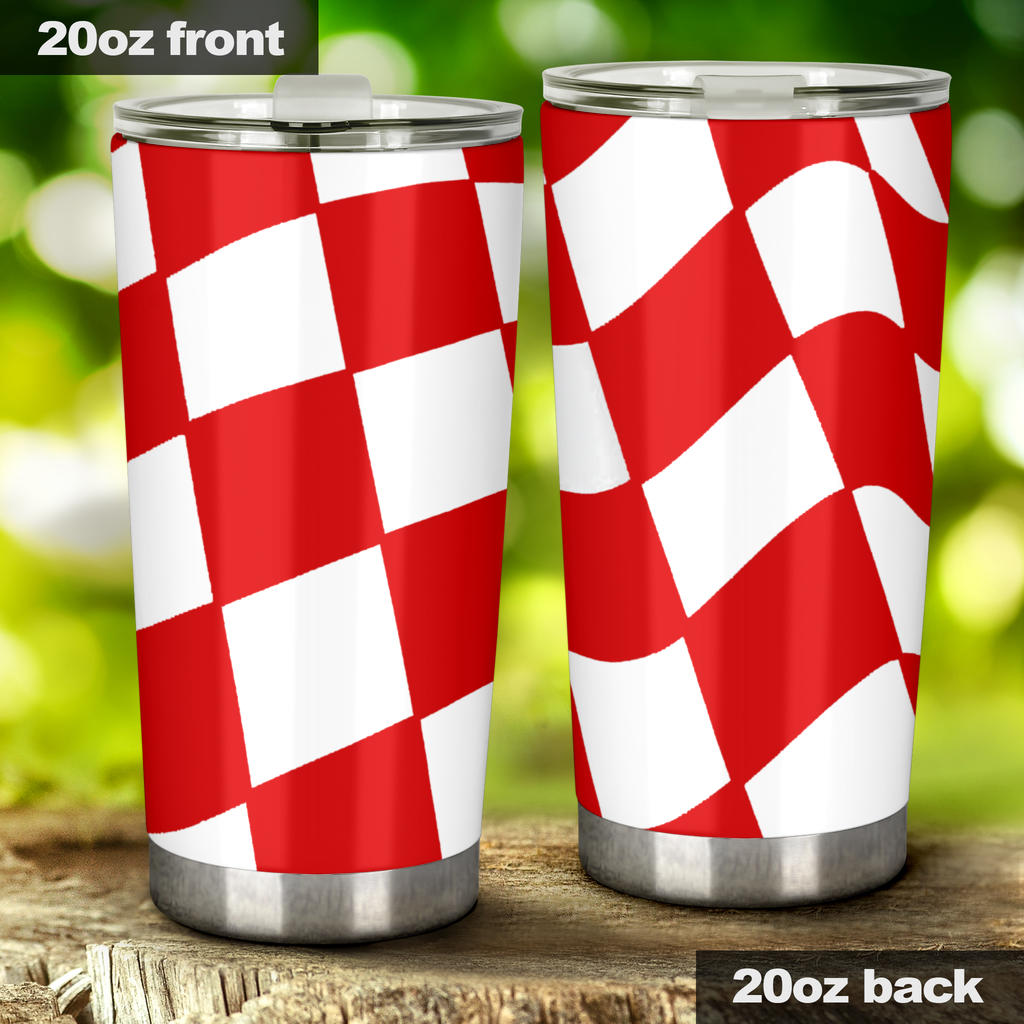 Racing Checkered Flag Tumbler Red